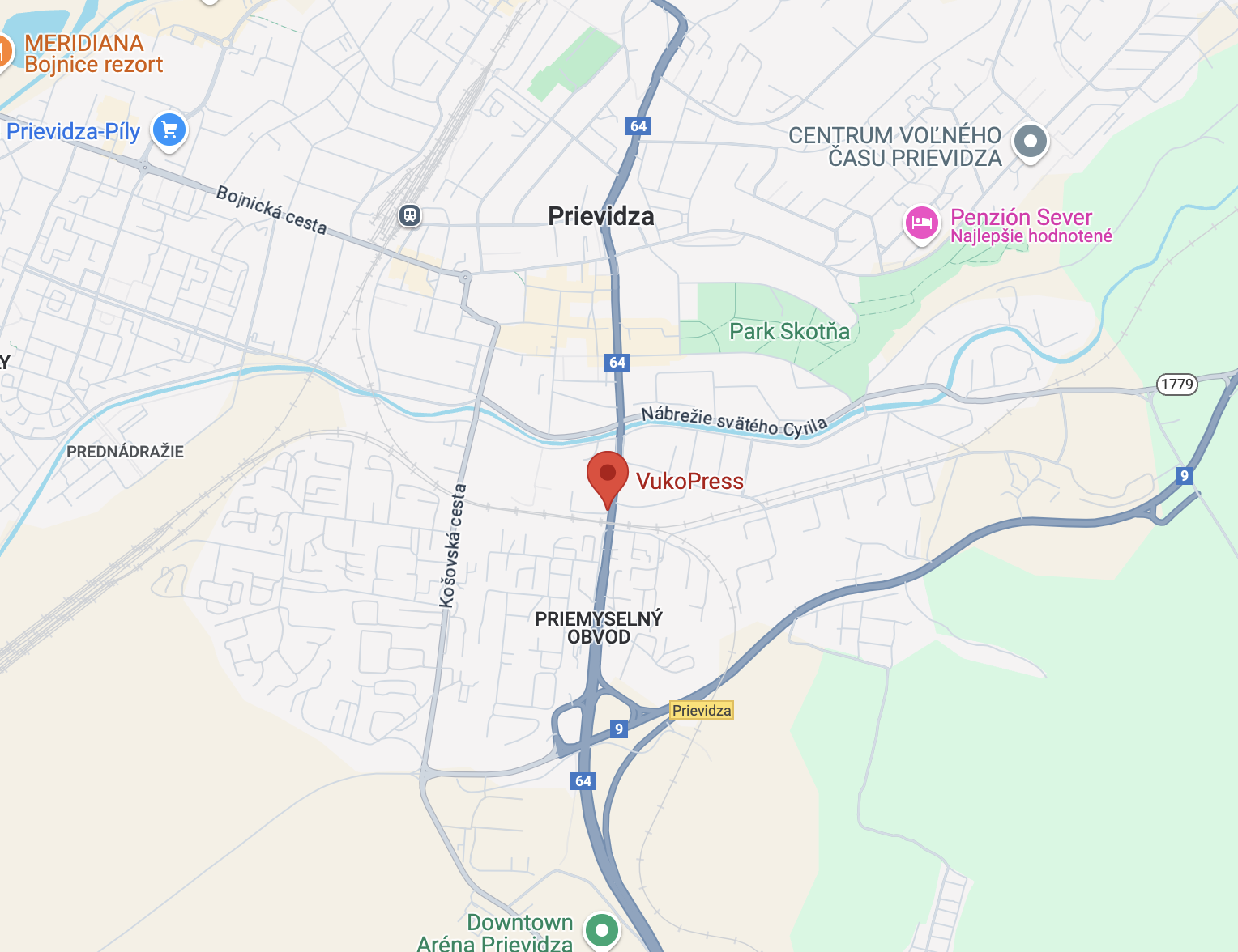 VukoPress location map